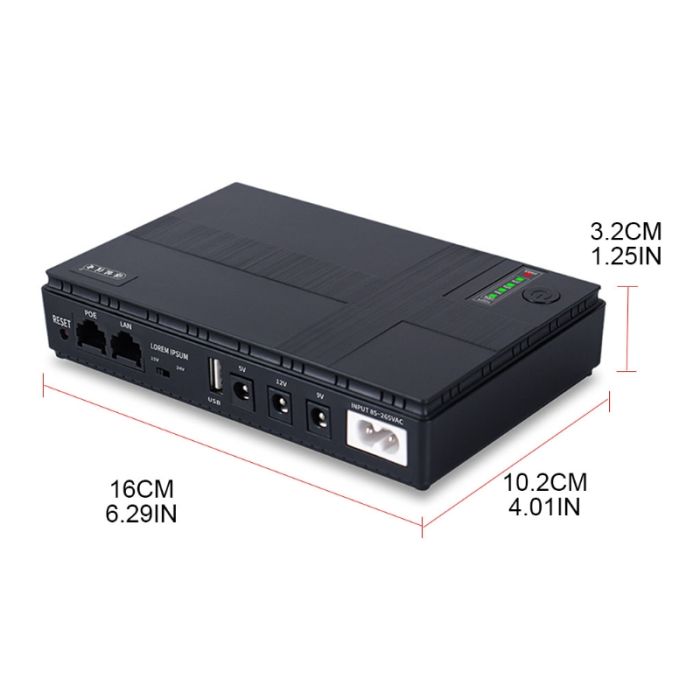 Джерело безперебійного живлення для роутера DC1036P (36 Вт, 10400 mah) Black