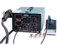 Паяльная станция 2 в 1 YIHUA 852D+SE pump / термофен + паяльник / компрессор / 4 насадки / 650 Вт
