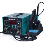 Паяльная станция 2 в 1 YIHUA 948-I / паяльник + вакуумный оловоотсос / 200-480°C / 90 Вт