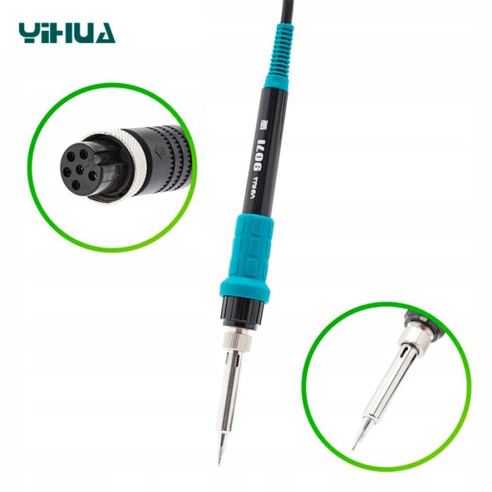 Паяльная станция 2 в 1 YIHUA 948-I / паяльник + вакуумный оловоотсос / 200-480°C / 90 Вт