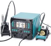 Паяльная станция 2 в 1 YIHUA 992D-II / прецизионный термофен + паяльник C210 / 90-450°C / 10 л/мин / 210 Вт