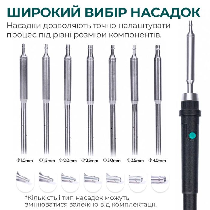 Паяльная станция 2 в 1 YIHUA 992D-II / прецизионный термофен + паяльник C210 / 90-450°C / 10 л/мин / 210 Вт