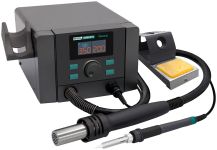 Паяльная станция 2 в 1 QUICK 8686 Pro / термофен + паяльник / 100-500°C / 50 л/мин / 1350 Вт