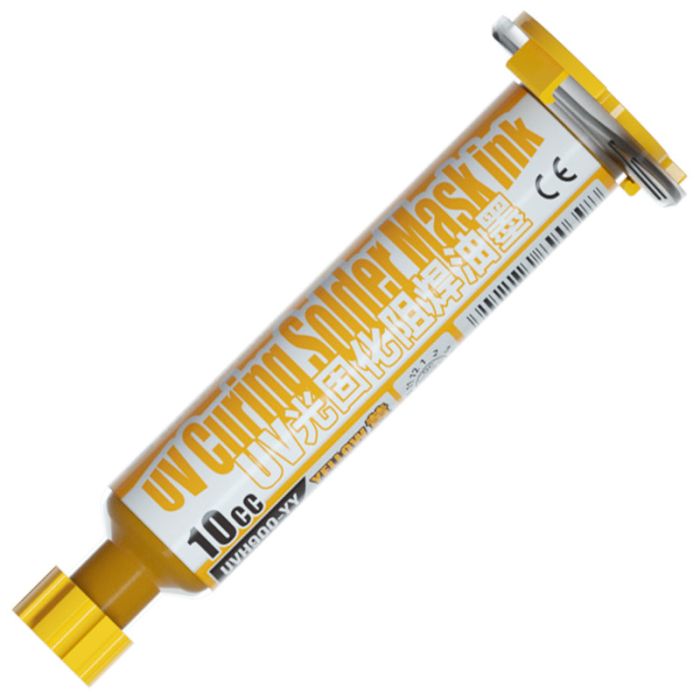 Ультрафіолетовий лак Mechanic UVH900-YY маска для пайки, ремонту плат / 10CC / жовтий
