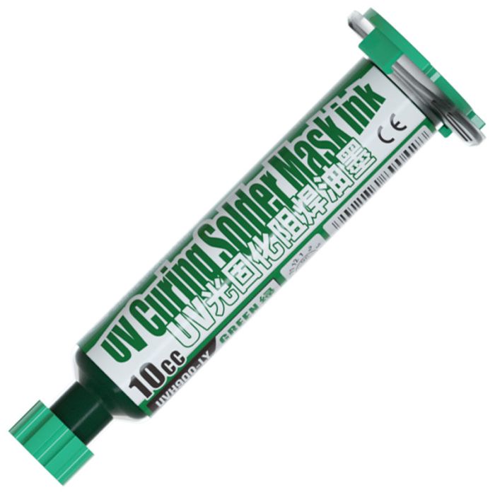 Ультрафіолетовий лак Mechanic UVH900-LY маска для пайки, ремонту плат / 10CC / зелений