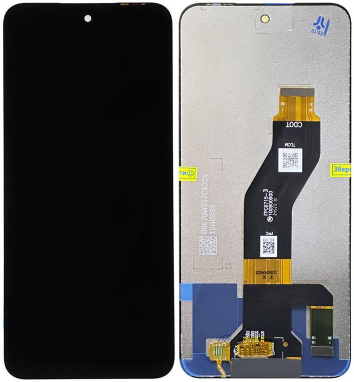 Дисплей + сенсор Tecno Spark 40 / KM5 Black - p/n: FPC6715-3