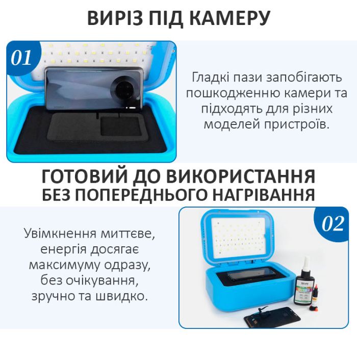 Вакуумний UV-бокс SUNSHINE SS-918B Plus / УФ лампа для ламінування плівок, дисплеїв / 30 Вт