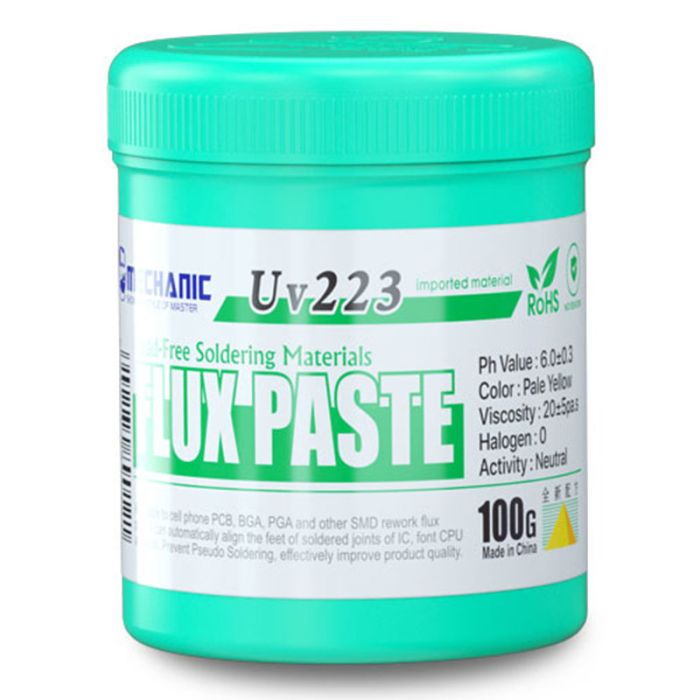 Флюс-паста Mechanic UV223 / без вмісту галогенів / у банці 100g