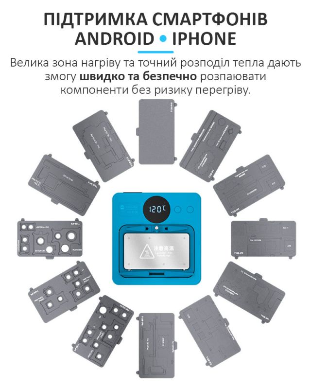 Нижній підігрів Sunshine T12B-IP14 для ремонту плати iPhone 17 Pro / 17 Air