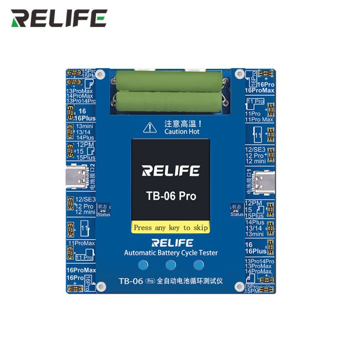 Программатор RELIFE TB-06 Pro для сброса циклов и процента износа аккумулятора iPhone 11 - 16 Pro Max