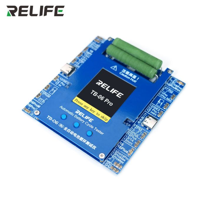 Программатор RELIFE TB-06 Pro для сброса циклов и процента износа аккумулятора iPhone 11 - 16 Pro Max