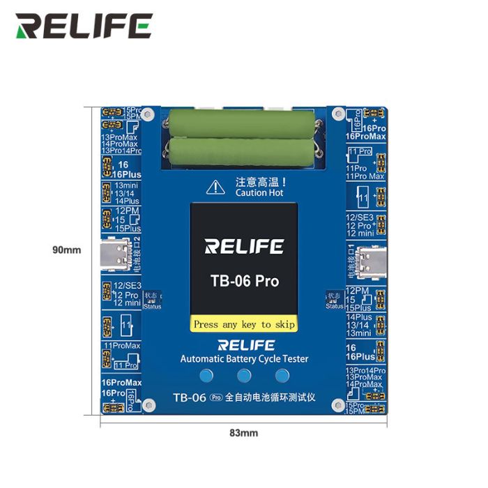 Программатор RELIFE TB-06 Pro для сброса циклов и процента износа аккумулятора iPhone 11 - 16 Pro Max