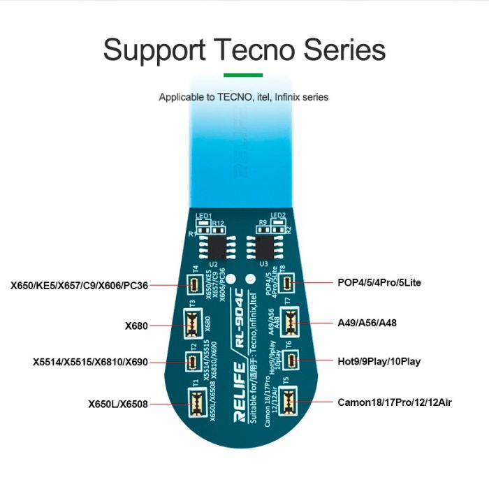 Активатор акумуляторів Relife RL-904C / плата активації АКБ / для Tecno / Itel / Infinix