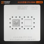 Трафарет BGA Amaoe A12 CPU+RAM для iPhone XS / Max / XR / iPad 8 (0.12 mm)