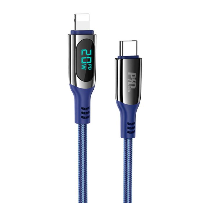 USB кабель Hoco S51 Type-C - Lightning 3A 20W PD 1.2m синий