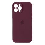 Чохол Silicone case Full Camera Square side для iPhone 12 Pro Max Marsala