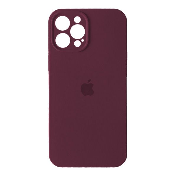 Silicone Case Full Camera Square side for iPhone 12 Pro Max Marsala