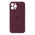 Silicone Case Full Camera Square side for iPhone 12 Pro Max Marsala