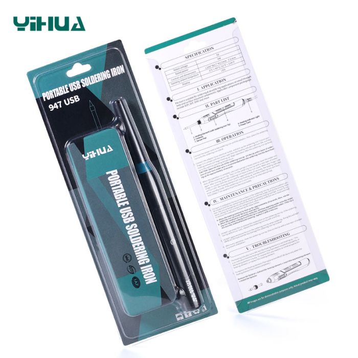 Паяльник YIHUA 947 USB портативний з підставкою 5V, 9W, 500 ° C
