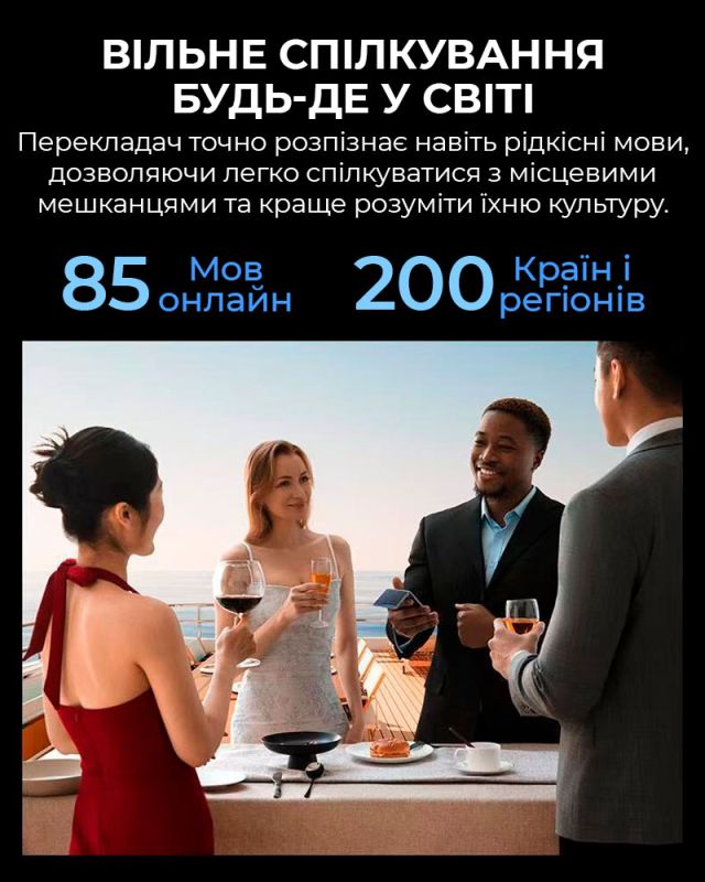 Голосовой переводчик iFLYTEK Dual Screen 2.0 / 85 языков онлайн, 18 офлайн / перевод звонков