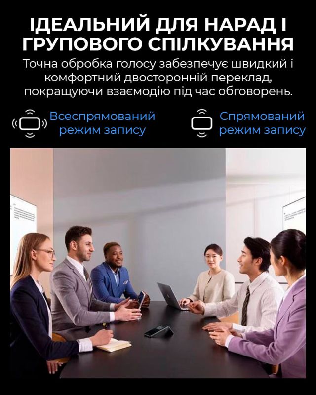 Голосовой переводчик iFLYTEK Dual Screen 2.0 / 85 языков онлайн, 18 офлайн / перевод звонков