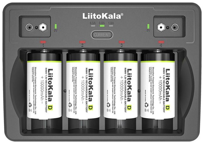 Зарядное устройство Liitokala Lii-D4 / 4+2 канала / для аккумуляторов AA, AAA, 18650, 26650, 32700, Крона