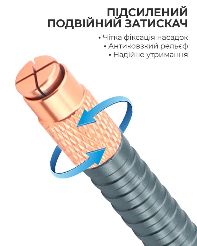 Щетка двухсторонняя TELIJIA TE-157 / с цангой и набором насадок / для ремонта плат