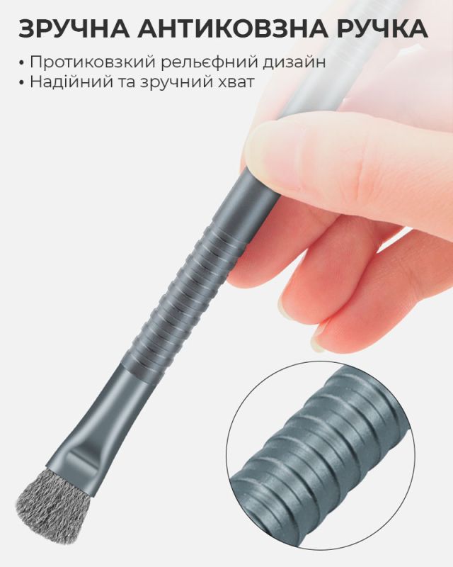 Щетка двухсторонняя TELIJIA TE-157 / с цангой и набором насадок / для ремонта плат