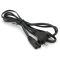 Кабель живлення PC-184/2 CEE7/16-C7 2 pin / для побутової техніки / 2x0.5мм,1.5м / Black, OEM