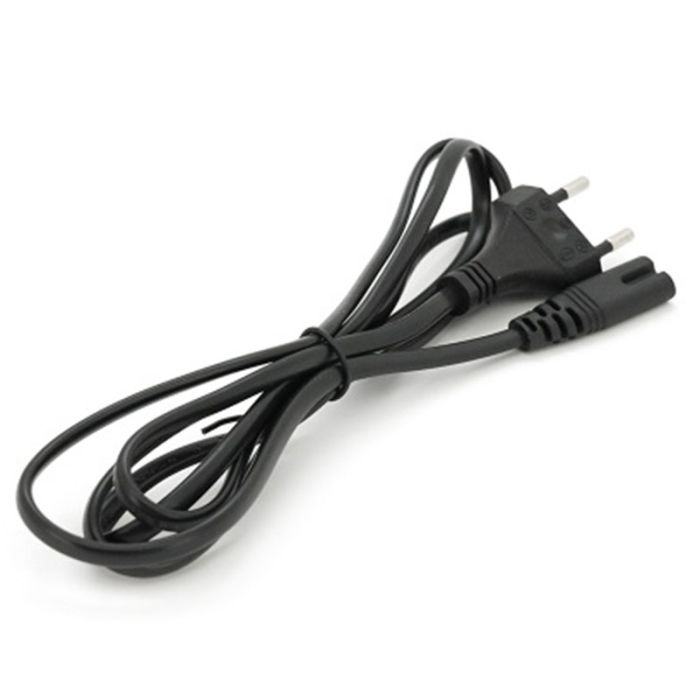 Кабель живлення PC-184/2 CEE7/16-C7 2 pin / для побутової техніки / 2x0.5мм,1.5м / Black, OEM