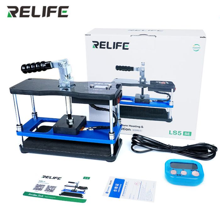 Прес платформа RELIFE LS5 SE з нагріванням до 80°C / для ремонту дисплея, задньої кришки смартфонів