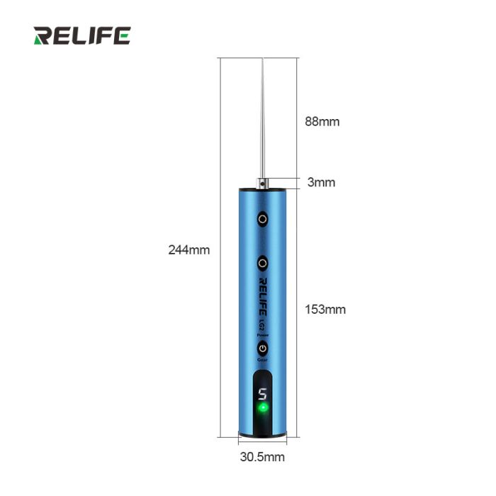 Машинка для видалення OCA клею RELIFE LG2 / 5 швидкостей / 1800 мАг / Type-C