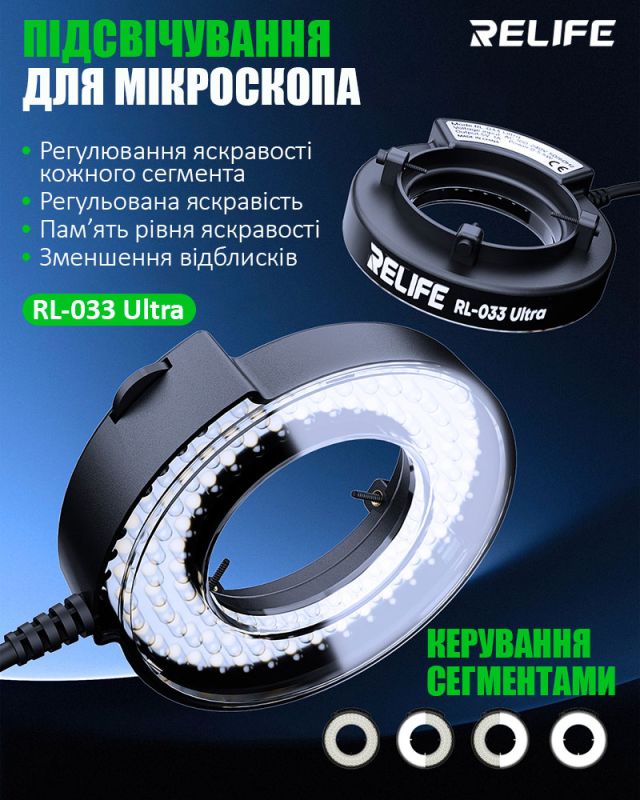 Підсвітка для мікроскопа RELIFE RL-033 Ultra світлодіодна / USB 5В / 102 діоди
