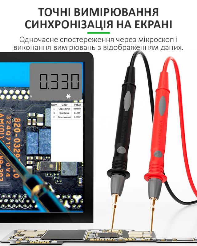Цифрова камера для мікроскопа RELIFE MC2 4K HD з Мультиметром / Сенсор Sony / HDMI Type-C