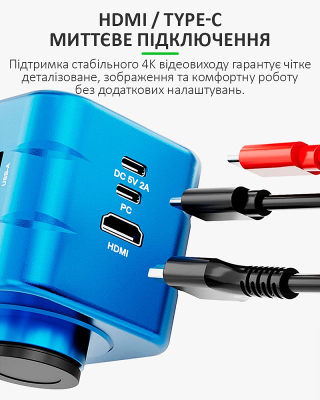 Цифрова камера для мікроскопа RELIFE MC2 4K HD з Мультиметром / Сенсор Sony / HDMI Type-C