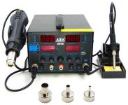Паяльная станция AIDA 5000 / 3 в 1 / фен + паяльник + блок питания / 480°C / 30В 5A / USB 5В 2А / 850Вт