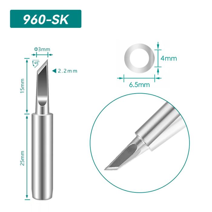 Жало, наконечник QUICK 960-SK для паяльної станції 936 / 936A / TS1100 / 8686D+ / 8786D+