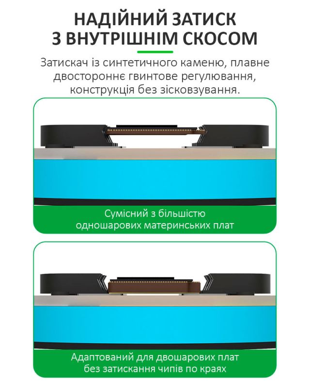 Тримач термостійкий RELIFE RL-601Q для ремонту плат, мікросхем, BGA