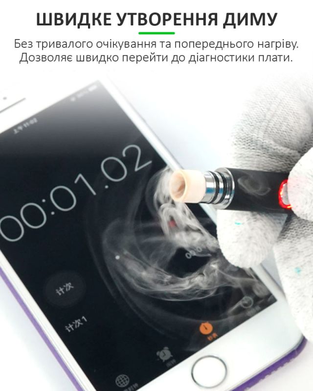 Детектор короткого замикання RELIFE RL-069A розпилювач парів каніфолі / акумуляторний / Чорний