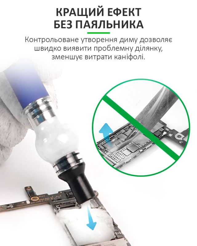 Детектор короткого замикання RELIFE RL-069B розпилювач парів каніфолі / USB 5В / Синій