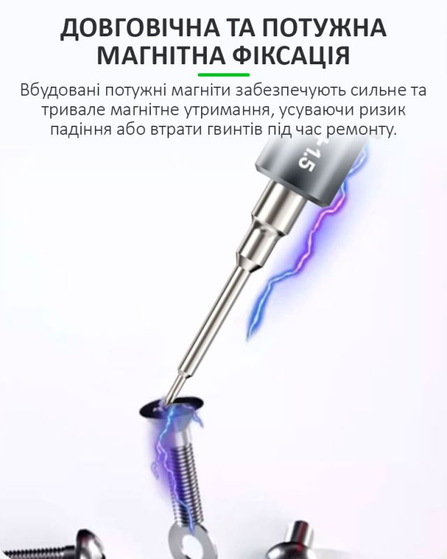 Набір викруток Relife RL-730A / прецизійні / для ремонту (Y0.6 / ★0.8 / ➕1.5 / iP2.5 / iP17) 5 шт.