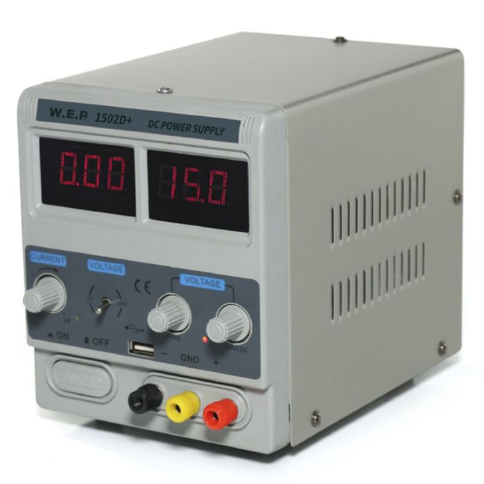 Блок живлення WEP 1502D+ / трансформаторний / 15V / 2A / + USB