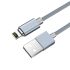 USB кабель магнітний Hoco U40A 1m Lightning сірий