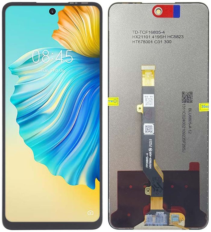 Дисплей + сенсор Tecno Camon 18 (CH6n) Black - p/n: FPC6805-4