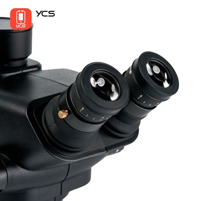Мікроскоп тринокулярний YCS 71 Ultra / 6.7X-45X / адаптер CTV 0.5X / LED підсвітка / без штатива / Чорний