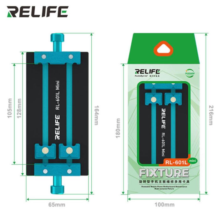 Тримач термостійкий RELIFE RL-601L Mini / фіксатор 360° / для ремонту плат, мікросхем, BGA