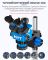 Мікроскоп тринокулярний Sunshine M9T / 6X-45X / адаптер CTV 0.5X / WF10X/25 / без штатива / Blue
