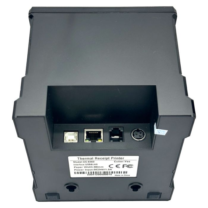 Портативний принтер чеків / етикеток Netum GS-8360 USB +LAN / термопринтер 80 мм
