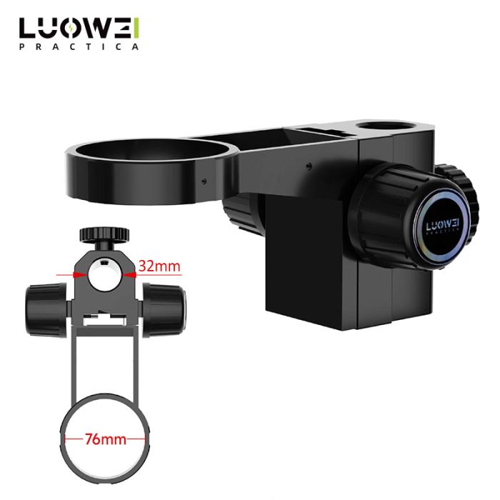 Кронштейн тримач для мікроскопа Luowei LW-Bracket / стійка 32 мм / кільце 76 мм