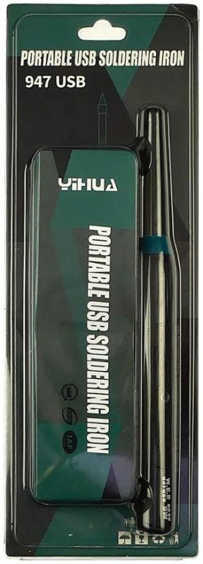 Паяльник WEP 947 USB портативний з підставкою (живлення від USB 5V, 9W, t 500 гр C)